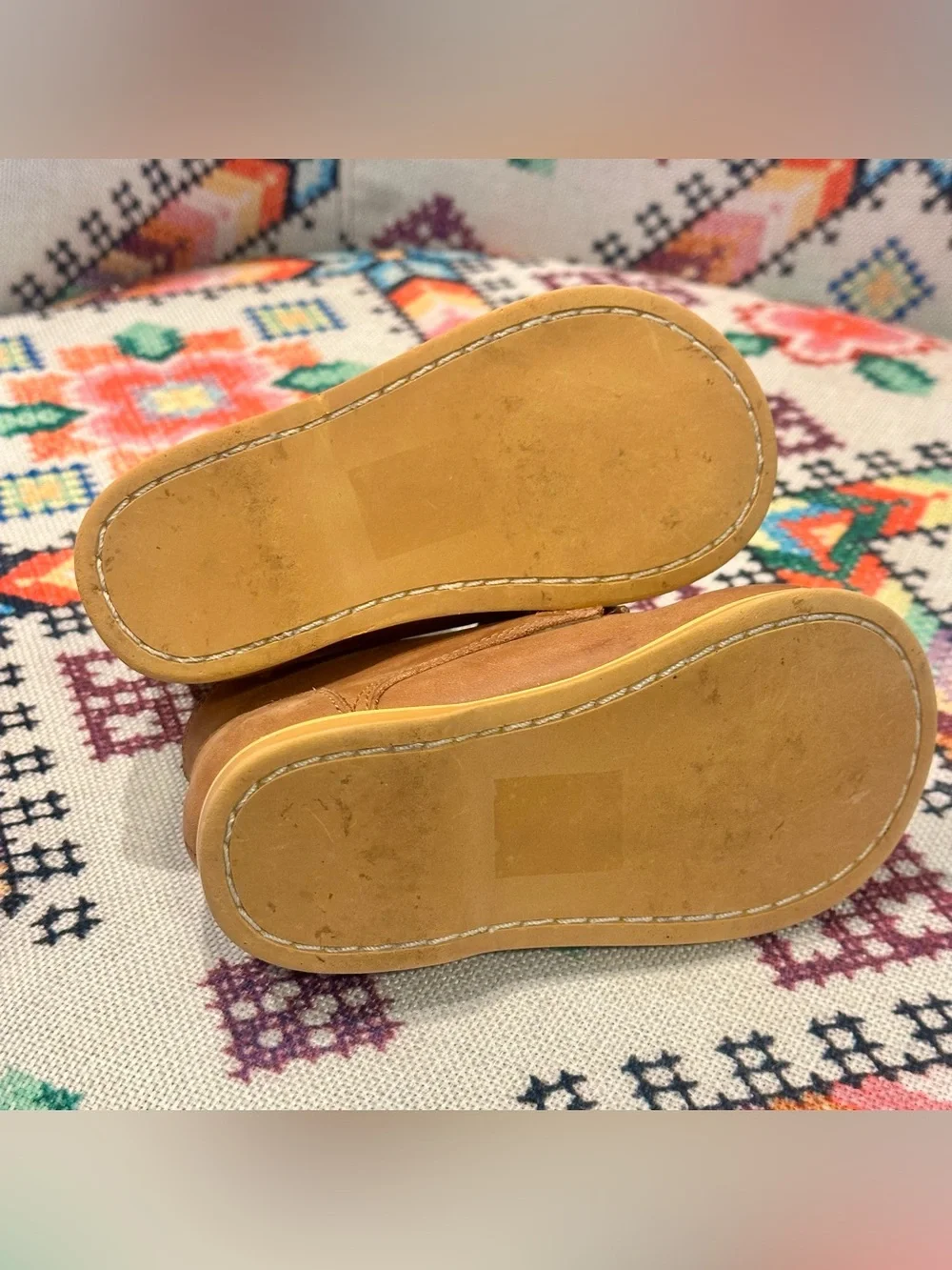 Leather Vintage Look Shrimp & Grits Kids Brown Boots | Size 7 but Fits Like 6